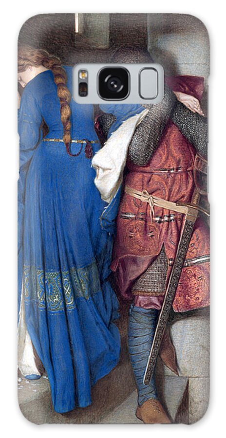 Frederic William Burton Galaxy Case featuring the drawing Hellelil and Hildebrand or The Meeting on the Turret Stairs by Frederic William Burton