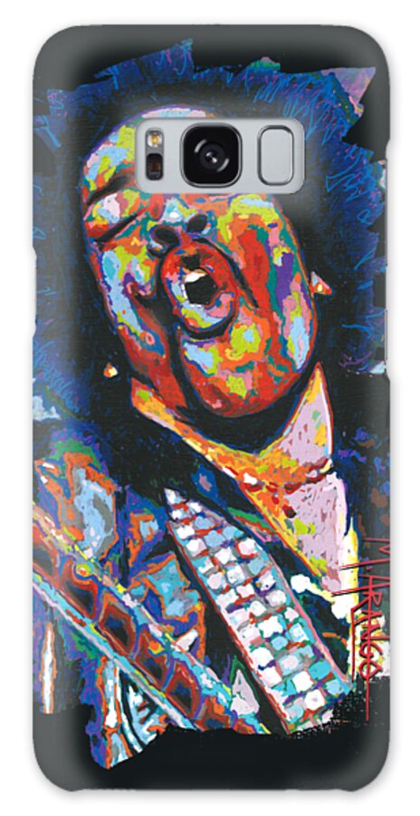 Jimi Hendrix Galaxy Case featuring the painting Hendrix by Maria Arango