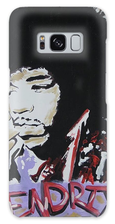Jimi Hendrix Galaxy S8 Case featuring the painting Hendrix Thoughts by Antonio Moore