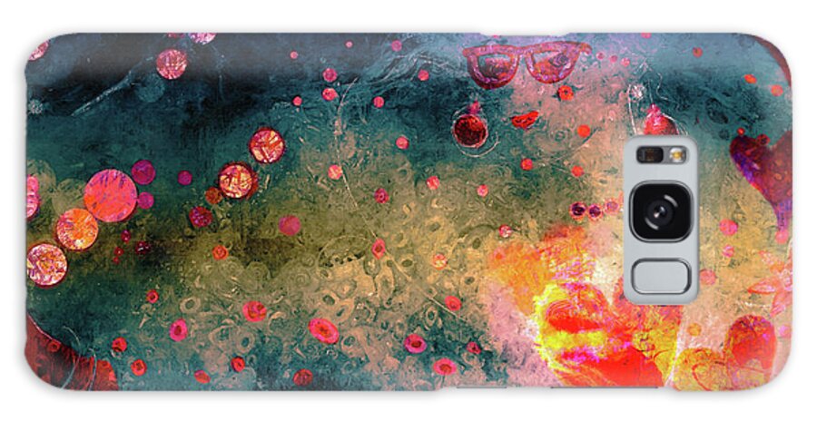 Hearts Galaxy Case featuring the painting Her Heart Shines Through by Claire Bull