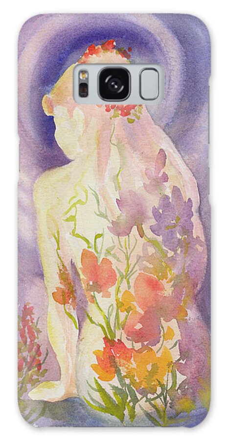 Herbal Goddess Galaxy Case featuring the painting Herbal Goddess by Caroline Patrick