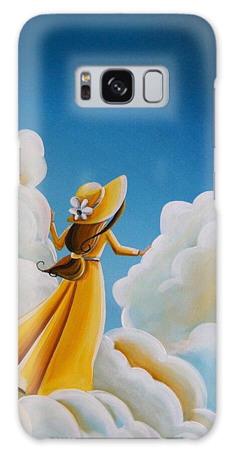 Girl Galaxy Case featuring the painting Here Comes The Sun by Cindy Thornton