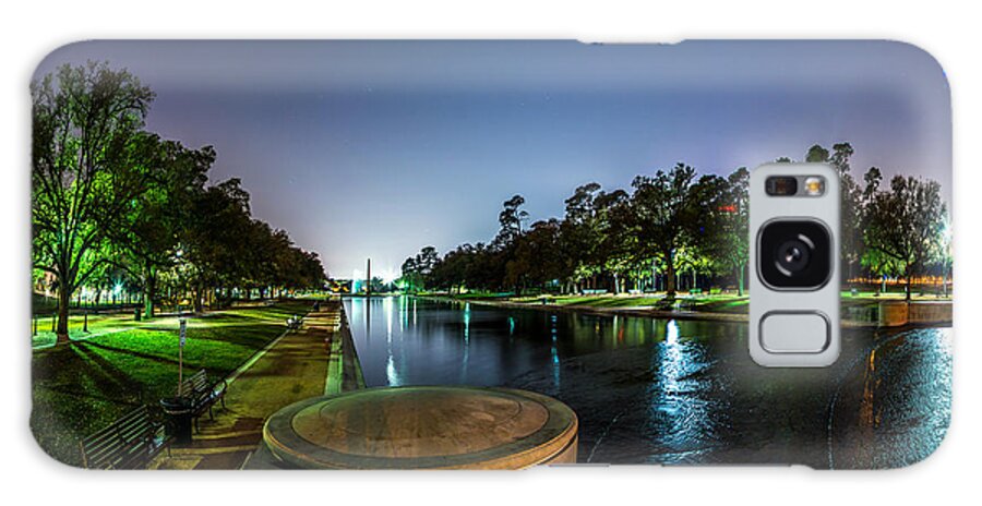 Hermann Galaxy Case featuring the photograph Hermann Park Reflecting Pool in Houston Texas by Micah Goff