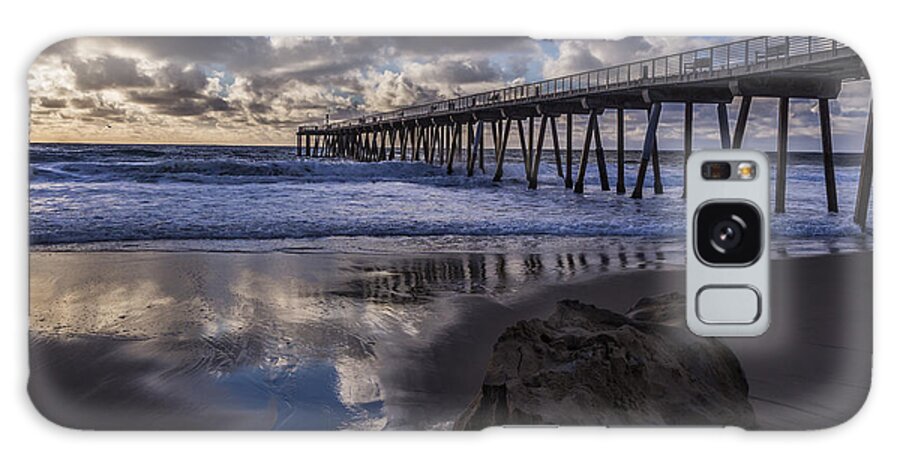Beach Galaxy Case featuring the photograph Hermosa Beach Pier by Ed Clark