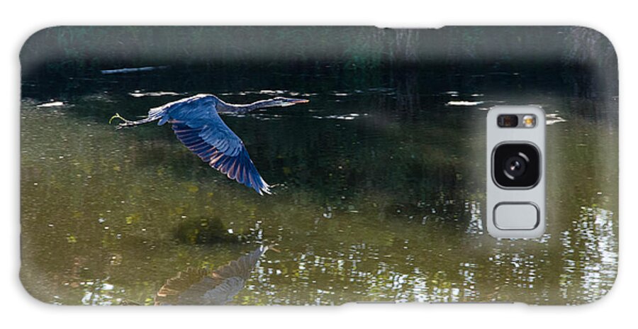 Heron Galaxy Case featuring the photograph Heron Flight by Laurel Best