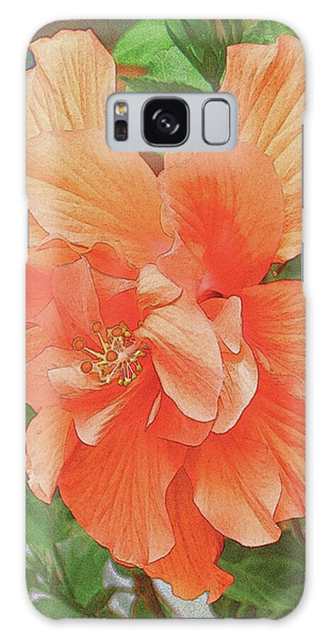 Flower Galaxy Case featuring the painting Hibiscus flower by John Dyess