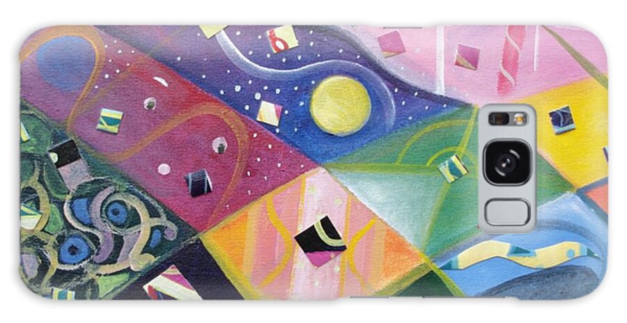 People And Pets Galaxy Case featuring the painting Hiding in Plain Sight by Helena Tiainen