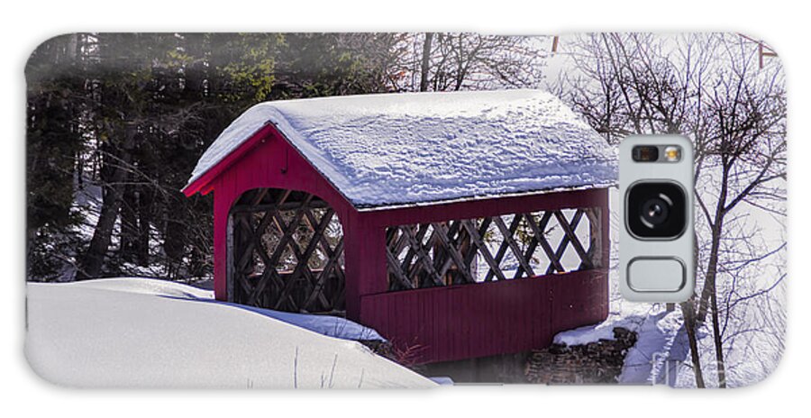 High Mowing Farm Covered Bridge Galaxy Case featuring the photograph High Mowing Farm Covered Bridge by Scenic Vermont Photography