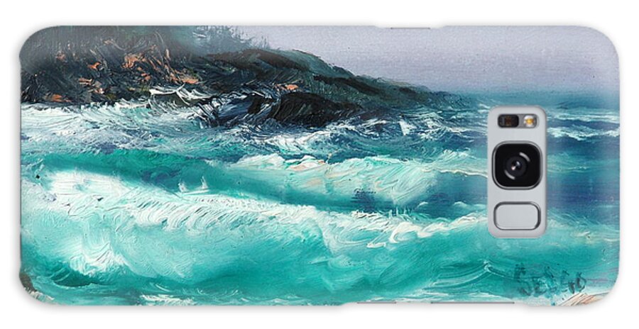 Sea Galaxy S8 Case featuring the painting High Surf by Sally Seago