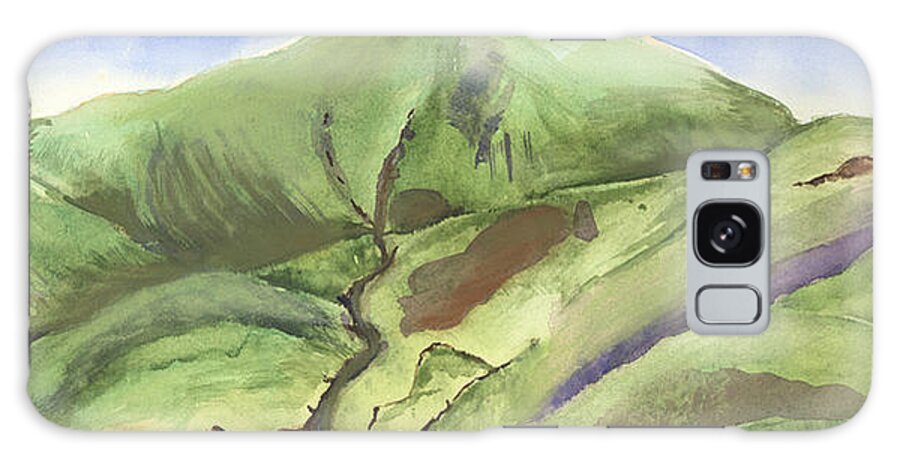  Galaxy Case featuring the painting Hillside Panorama by Kathleen Barnes