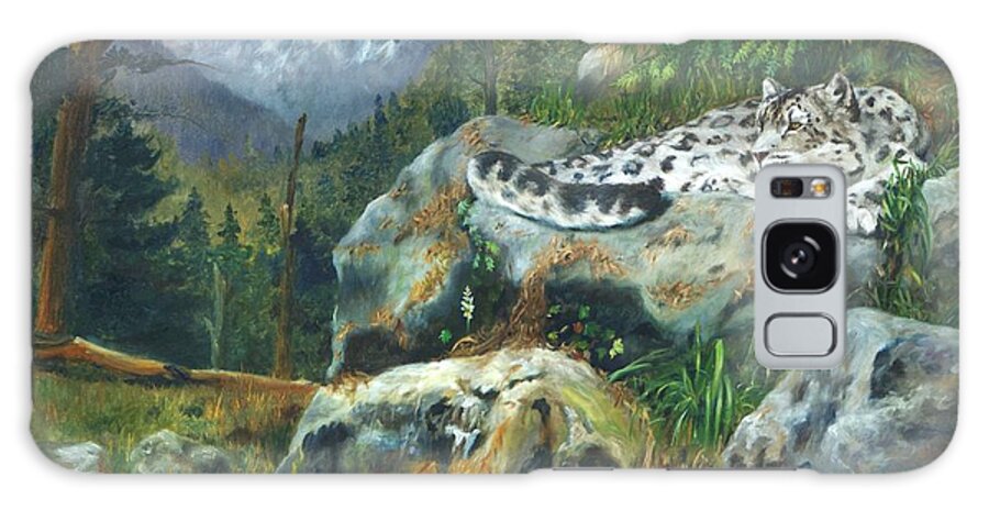Lori Brackett Galaxy Case featuring the painting Himalayan Dreaming On Such A Summer's Day by Lori Brackett