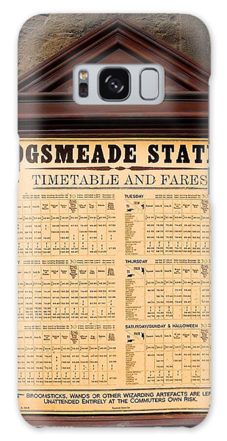 Hogsmeade Galaxy Case featuring the photograph Hogsmeade Station Timetable by Juergen Weiss
