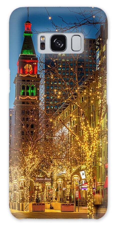 16th Street Mall Galaxy Case featuring the photograph Holidays in Denver Colorado by Teri Virbickis