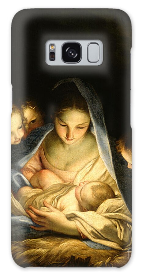 Virgin And Child Galaxy Case featuring the painting Holy Night by Carlo Maratta