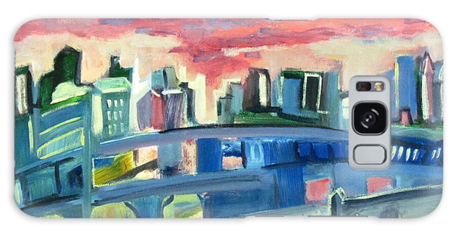 Cityscape Galaxy S8 Case featuring the painting Home to the Softer Side of City by Betty Pieper