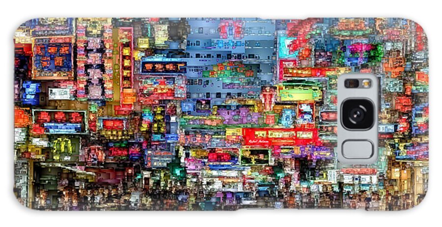 Rafael Salazar Galaxy Case featuring the digital art Hong Kong City Nightlife by Rafael Salazar