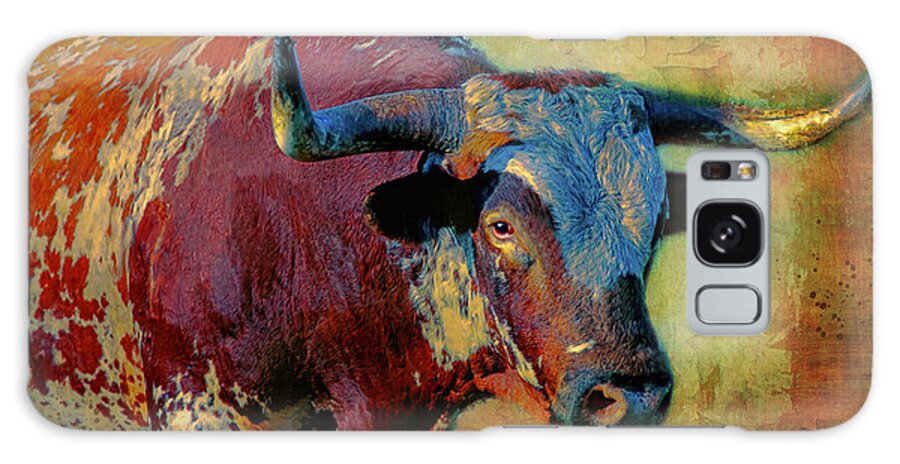 Texas Longhorns Galaxy S8 Case featuring the digital art Hook 'Em 2 by Colleen Taylor