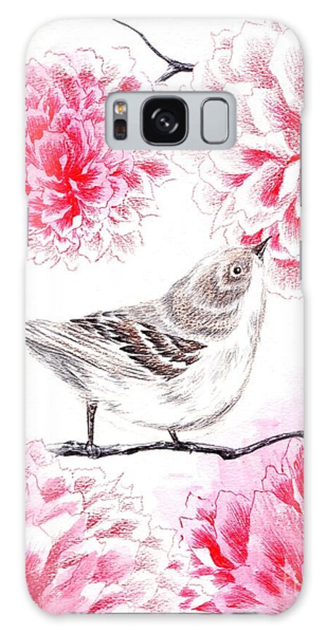 Bird Galaxy Case featuring the drawing Hop to It by Alice Chen