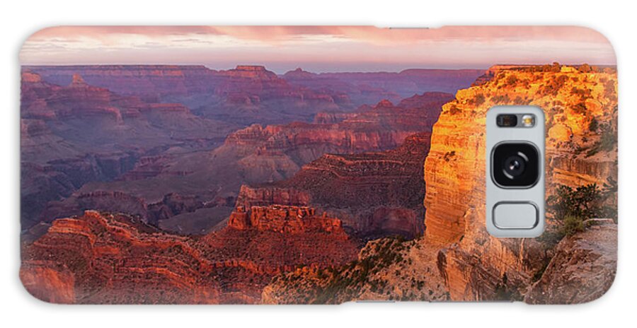 Landscape Galaxy Case featuring the photograph Hopi Point Sunset 3 by Arthur Dodd