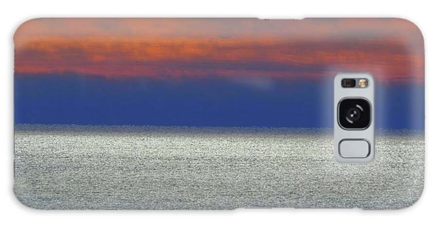 Ocean Abstract Galaxy Case featuring the photograph Horizontal sunset by Kathleen Illes