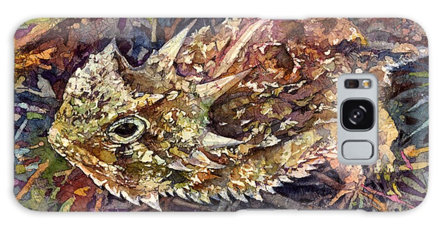 Horned Toad Galaxy Case featuring the painting Horned Toad by Hailey E Herrera