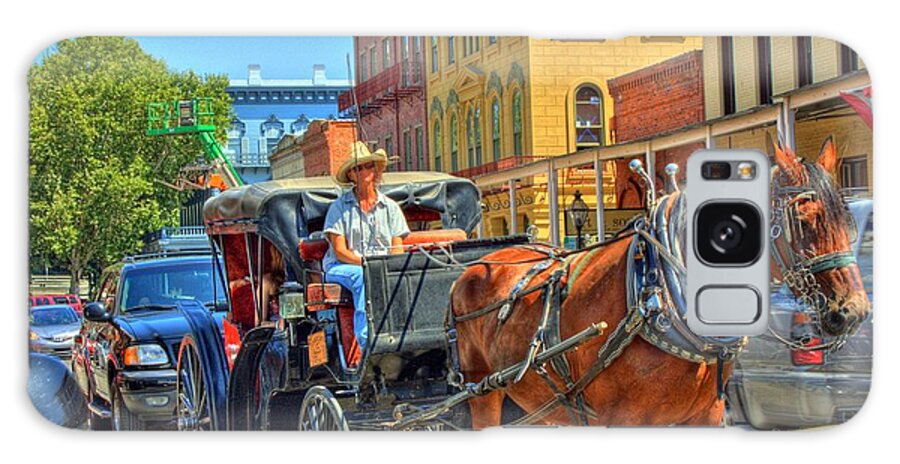 Hdr Galaxy Case featuring the photograph Horse Drawn Carriage Ride by Randy Wehner