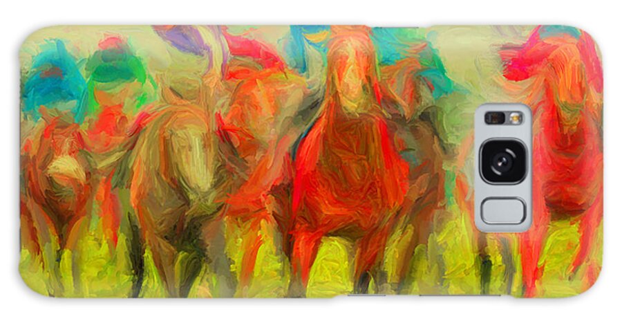 Horse Galaxy Case featuring the digital art Horse Tracking by Caito Junqueira