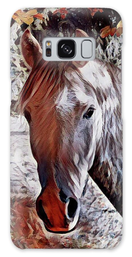 Nature Galaxy Case featuring the digital art Horse 2 by Cepiatone Fine Art Callie E Austin