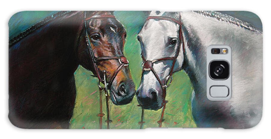 Horses Galaxy Case featuring the pastel Horses by Ylli Haruni