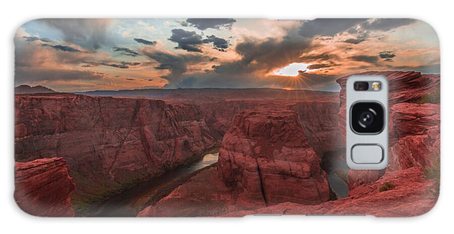 Arizona Galaxy Case featuring the photograph Horseshoe Bend Sunset by Tim Bryan