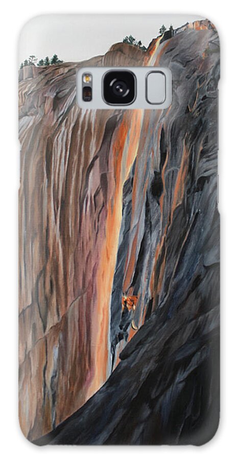 Horsetail Falls Galaxy Case featuring the painting Horsetail Falls by Marg Wolf