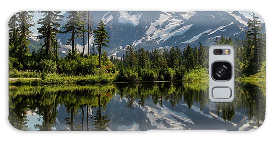 Mt Shuksan Galaxy Case featuring the photograph Hot Summer Day On Picture Lake by Matt McDonald