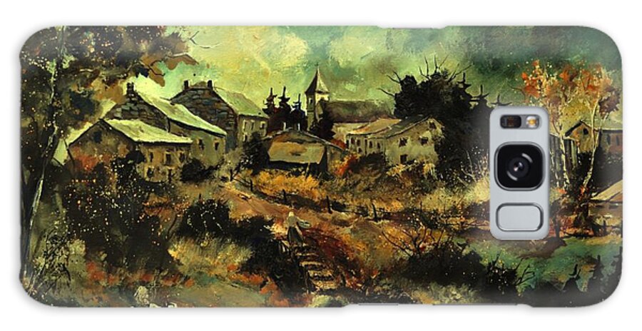 Landscape Galaxy S8 Case featuring the painting Houdremont by Pol Ledent