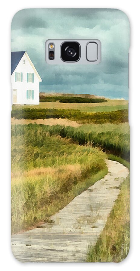 Prince Edward Island Galaxy S8 Case featuring the painting House at the end of the boardwalk by Edward Fielding