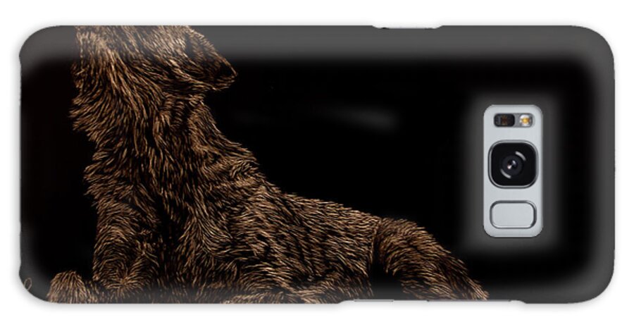 Wolf Galaxy S8 Case featuring the painting Howling Wolf by Margaret Sarah Pardy