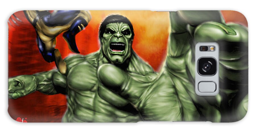 Hulk Galaxy Case featuring the painting Hulk by Pete Tapang