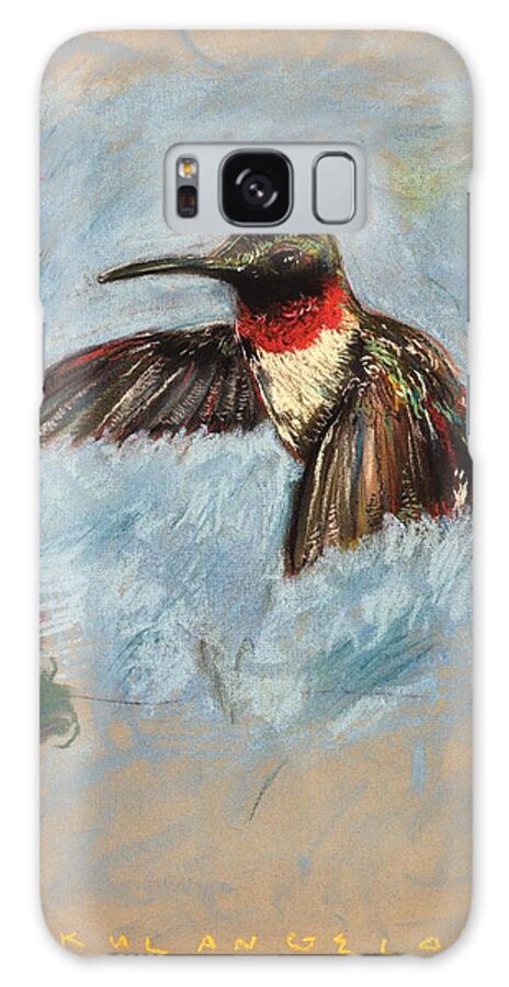Humming Bird Galaxy Case featuring the drawing Hummer by Mykul Anjelo