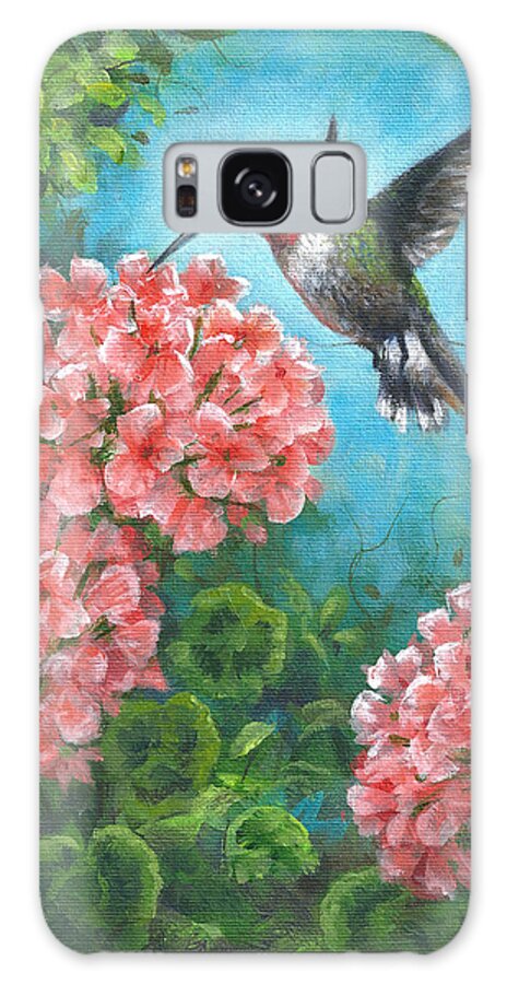 Hummingbird Galaxy Case featuring the painting Hummingbird Heaven by Kim Lockman