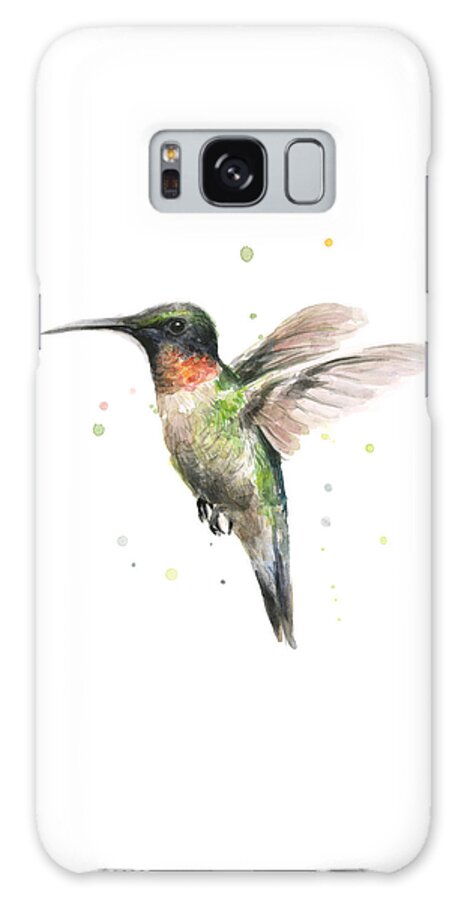 Animal Galaxy Case featuring the painting Hummingbird by Olga Shvartsur