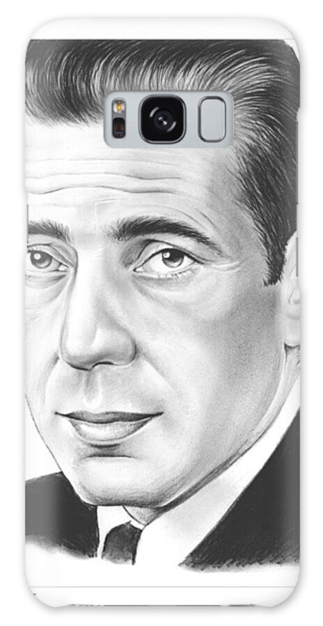 Humphrey Bogart Galaxy Case featuring the drawing Humphrey Bogart by Greg Joens