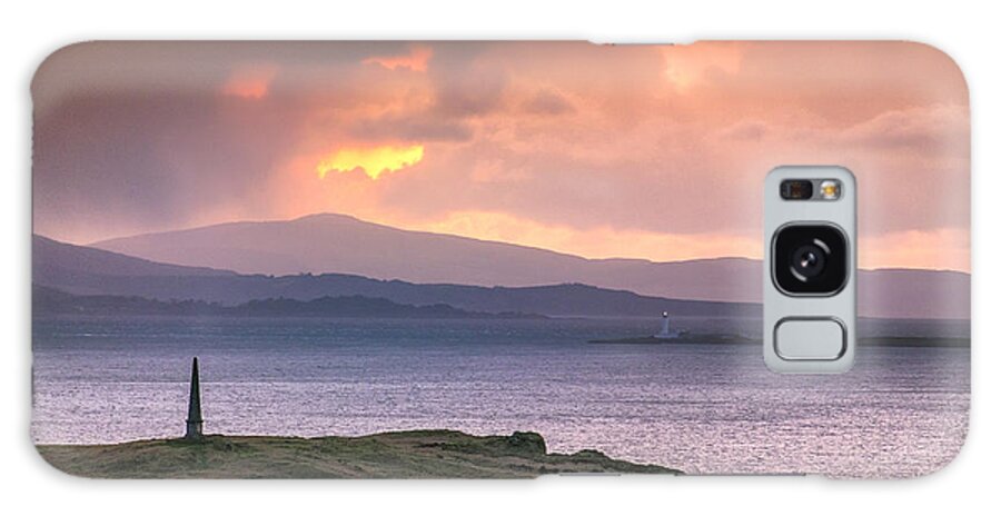 Argyll And Bute Galaxy Case featuring the photograph Hutcheson's Monument on the Isle of Kerrera at sunset by Neil Alexander Photography