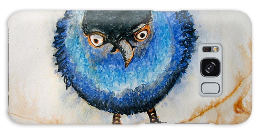 Birds Galaxy Case featuring the painting I am not going to take it anymore. by Patricia Arroyo