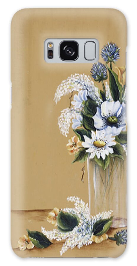Floral Galaxy Case featuring the painting I Get The Blues by Mary Silvia