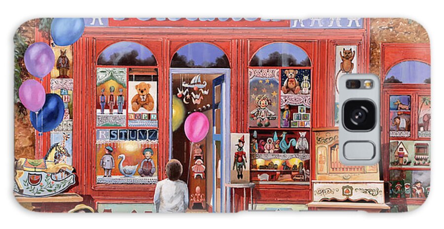 Front Store Galaxy Case featuring the painting I Giocattoli by Guido Borelli