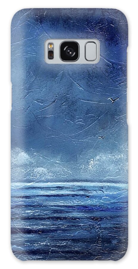 Blue Galaxy Case featuring the painting I Heard Them Call Your Name by Cindy Johnston