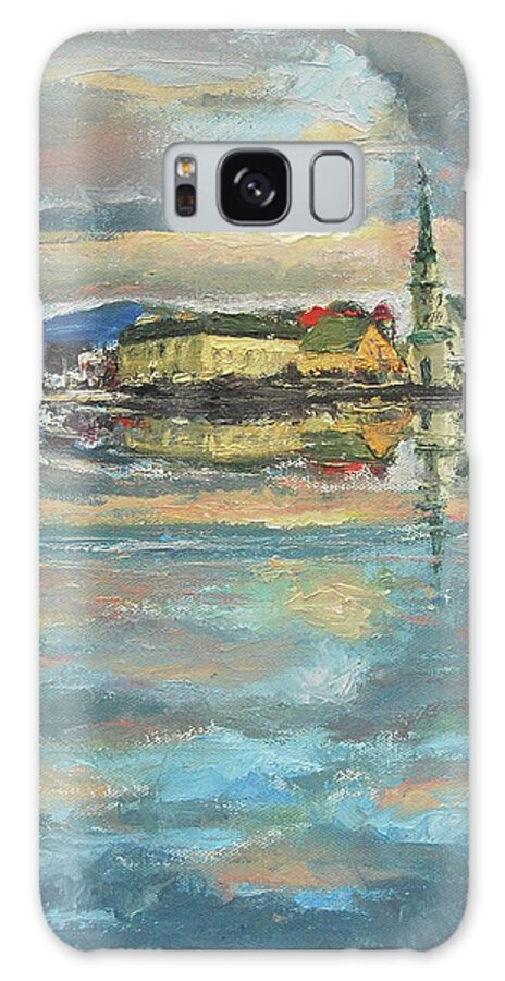 Oil Galaxy Case featuring the painting Icelandic 9 - Serene by Yen