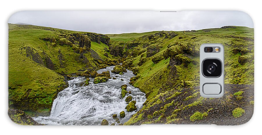 Iceland Galaxy Case featuring the photograph Icelandic Waterfall by Alex Blondeau