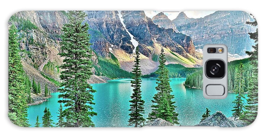 Moraine Galaxy Case featuring the photograph Iconic Banff National Park Attraction by Frozen in Time Fine Art Photography