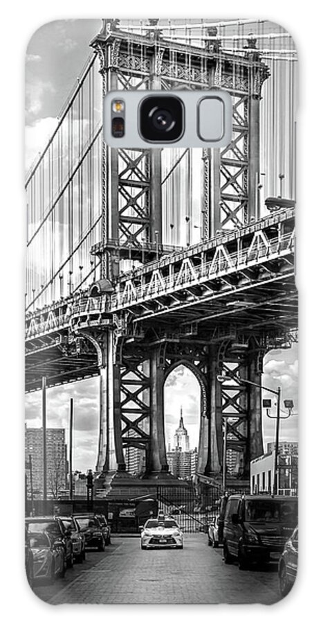 New York City Galaxy Case featuring the photograph Iconic Manhattan BW by Az Jackson