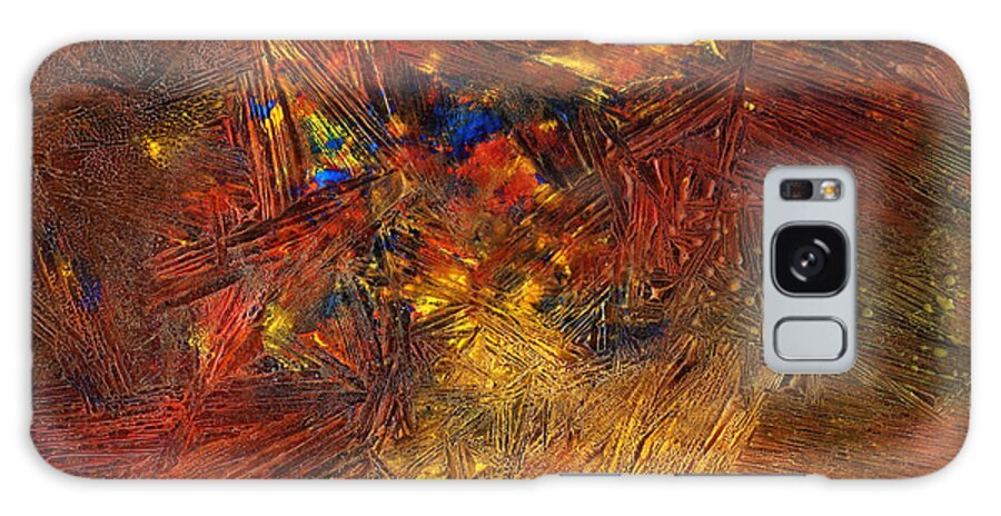 Frozen Galaxy Case featuring the mixed media Icy abstract 11 by Sami Tiainen